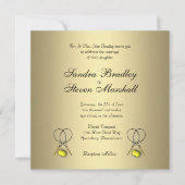 Invitations de mariage Gold Tennis (Devant)
