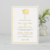 Invitations de mariage Gold Tropical Palm Tree (Debout devant)