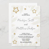 Invitations de mariage Golden Star Pine (Devant / Derrière)