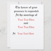 Invitations de mariage gothique (Dos)