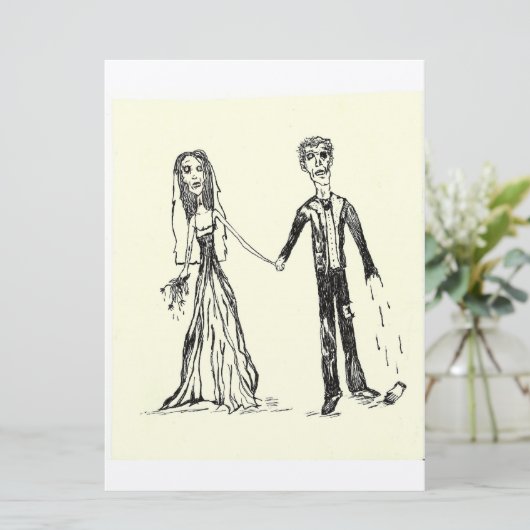Invitations de mariage gothique (Debout devant)
