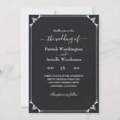 Invitations de mariage gothique noir (Devant)