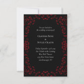 Invitations de mariage gothique Red & Black Swirl