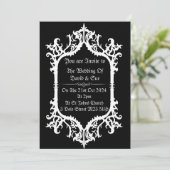 Invitations de mariage gothique simples (Debout devant)