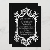 Invitations de mariage gothique simples (Devant / Derrière)