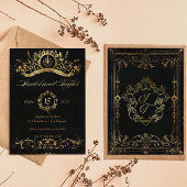 Invitations de mariage gothique Vintage unique