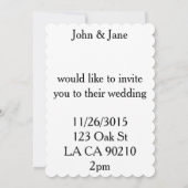 Invitations de mariage grâces citrouilles (Dos)