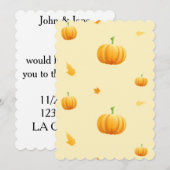 Invitations de mariage grâces citrouilles (Devant / Derrière)