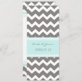 Invitations de mariage Gray Blue Chevron (Devant / Derrière)