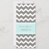 Invitations de mariage Gray Blue Chevron (Devant)