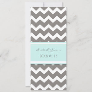 Invitations de mariage Gray Blue Chevron