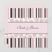 Invitations De Mariage Grèves Roses (Devant / Derrière)