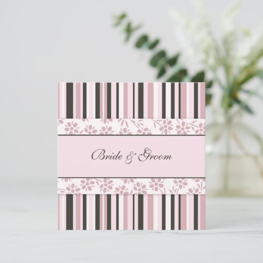 Invitations De Mariage Grèves Roses (Debout devant)