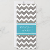 Invitations de mariage Grey Blue Chevron (Devant)