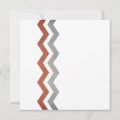 Invitations de mariage Grey et Red Zig Zag (Dos)