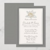 Invitations de mariage gris (Devant / Derrière)
