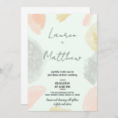 Invitations de mariage gris beige (Devant / Derrière)