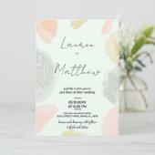 Invitations de mariage gris beige (Debout devant)