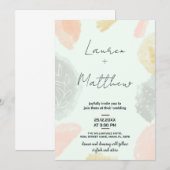 Invitations de mariage gris beige (Devant / Derrière)