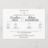 Invitations de mariage gris clair (Devant)