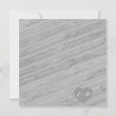 Invitations de mariage gris en Alaska en bois rust (Dos)