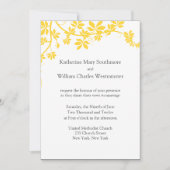 Invitations De Mariage Gris Et Jaune (Devant)
