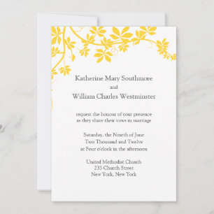 Invitations De Mariage Gris Et Jaune