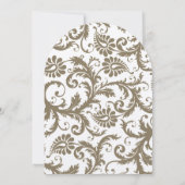 Invitations de mariage gris et jaune au charbon (Dos)