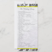 Invitations de mariage gris et jaune au charbon (Dos)