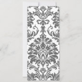 Invitations de mariage gris et jaune au charbon (Dos)