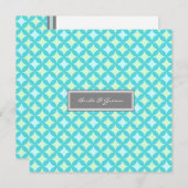 Invitations de mariage Gris Turquoise Monnaie Moti (Devant / Derrière)