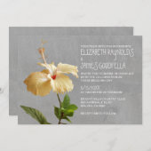 Invitations de mariage Hibiscus (Devant / Derrière)