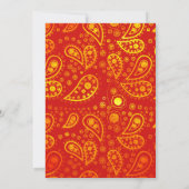 Invitations de mariage hindou Red Gold Cartoon Cou (Dos)