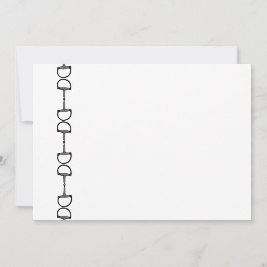 Invitations de mariage hippique anglais Bit (Dos)