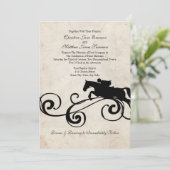 Invitations de mariage hippique Vintages (Debout devant)