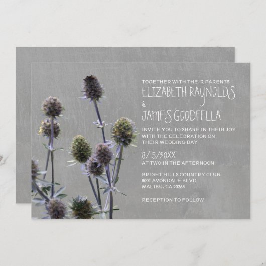 Invitations de mariage Holly (Devant / Derrière)
