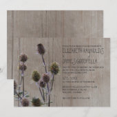 Invitations de mariage Holly de la mer Rustique (Devant / Derrière)