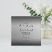 Invitations de mariage Horizon noir et blanc (Debout devant)