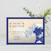 Invitations de mariage imprimées en bloc de bois j (Debout devant)