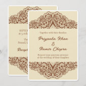 invitations de mariage indien henna (Devant / Derrière)