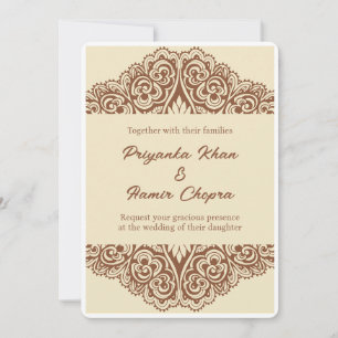 invitations de mariage indien henna