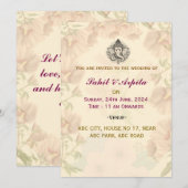 Invitations de mariage indiennes (Devant / Derrière)