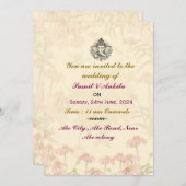 Invitations de mariage indiennes (Devant / Derrière)