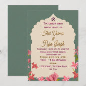 Invitations de mariage indiennes (Devant / Derrière)