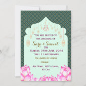 Invitations de mariage indiennes (Devant)