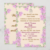 Invitations de mariage indiennes (Devant / Derrière)