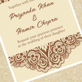 invitations de mariage indiennes mehndi