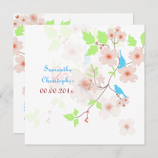 Invitations de mariage Inséparables (Devant / Derrière)