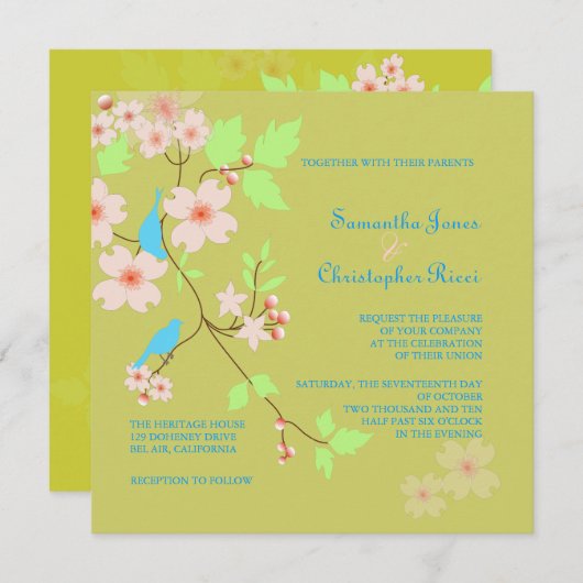 Invitations de mariage Inséparables (Devant / Derrière)