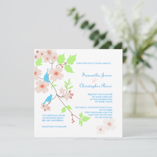 Invitations de mariage Inséparables/arrière - plan (Debout devant)